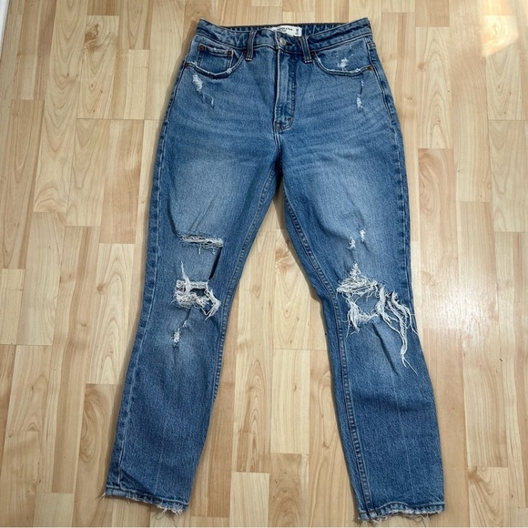 Abercrombie & Fitch Curve Love Women Jeans 26/2S High Rise Skinny Distressed - Picture 1 of 7
